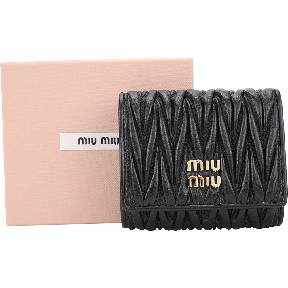 MIU MIU pocket wallet_Black