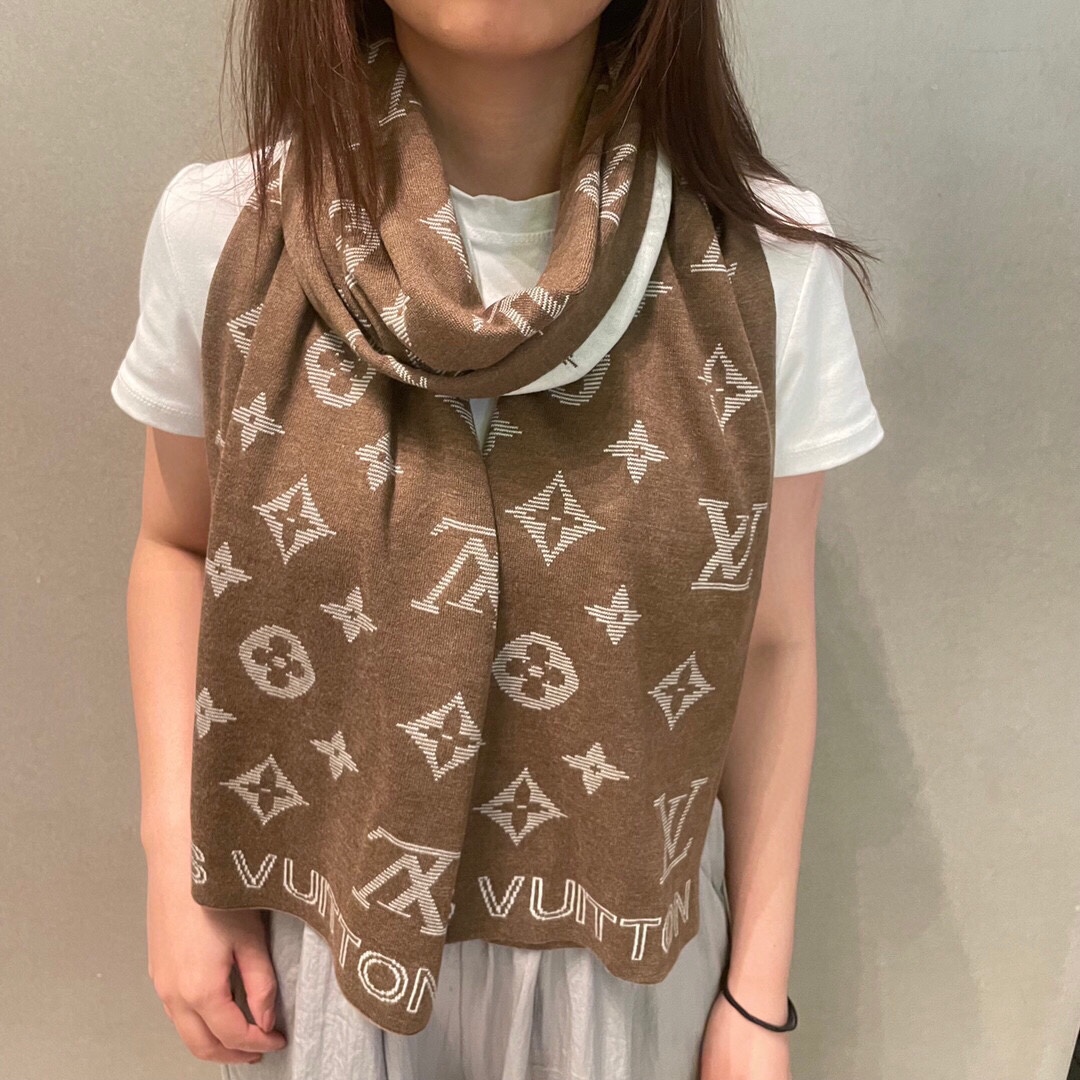Louis Vuitton_SCARF_BROWN_32x180